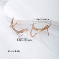 1 Pair Xuping Streetwear Star Moon Plating Inlay Alloy Artificial Gemstones 18k Gold Plated Ear Cuffs sku image 1
