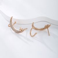 1 Pair Xuping Streetwear Star Moon Plating Inlay Alloy Artificial Gemstones 18k Gold Plated Ear Cuffs main image 2
