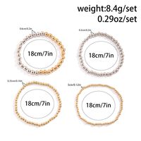 Ccb Copper Copper Gold Plated Casual Beaded Heart Shape Bracelets sku image 3