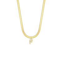 Elegant Retro Brief Titan Stahl Überzug Inlay Künstliche Perlen Halskette Mit Anhänger sku image 3