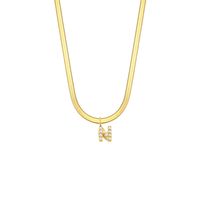 Elegant Retro Brief Titan Stahl Überzug Inlay Künstliche Perlen Halskette Mit Anhänger sku image 10
