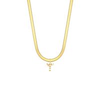 Elegant Retro Brief Titan Stahl Überzug Inlay Künstliche Perlen Halskette Mit Anhänger sku image 16