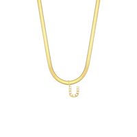 Elegant Retro Brief Titan Stahl Überzug Inlay Künstliche Perlen Halskette Mit Anhänger sku image 17
