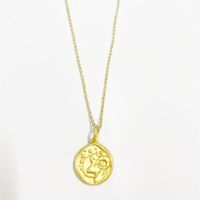 Simple Style Constellation Copper 14k Gold Plated Pendant Necklace In Bulk sku image 3