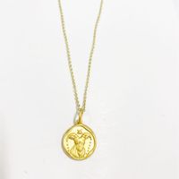 Simple Style Constellation Copper 14k Gold Plated Pendant Necklace In Bulk sku image 4