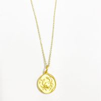 Simple Style Constellation Copper 14k Gold Plated Pendant Necklace In Bulk sku image 6