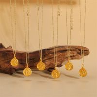 Simple Style Constellation Copper 14k Gold Plated Pendant Necklace In Bulk main image 7