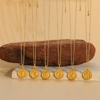 Simple Style Constellation Copper 14k Gold Plated Pendant Necklace In Bulk main image 1