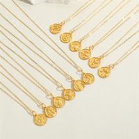 Simple Style Constellation Copper 14k Gold Plated Pendant Necklace In Bulk main image 9