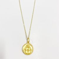 Simple Style Constellation Copper 14k Gold Plated Pendant Necklace In Bulk sku image 5