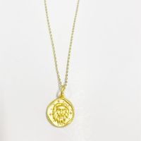 Simple Style Constellation Copper 14k Gold Plated Pendant Necklace In Bulk sku image 7