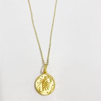 Simple Style Constellation Copper 14k Gold Plated Pendant Necklace In Bulk sku image 10