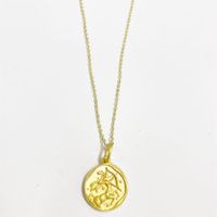 Simple Style Constellation Copper 14k Gold Plated Pendant Necklace In Bulk sku image 11