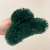 Women's Simple Style Solid Color Plush Hair Claws sku image 7