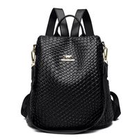 One Size Solid Color Daily Women's Backpack sku image 1