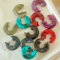 1 Pair Casual Simple Style Roman Style C Shape 304 Stainless Steel Arylic Ear Studs main image 3