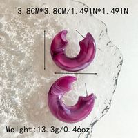 1 Pair Casual Simple Style Roman Style C Shape 304 Stainless Steel Arylic Ear Studs main image 2