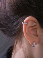 1 Pair Simple Style Shiny Geometric Inlay Copper Zircon Earrings main image 6