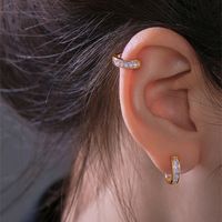 1 Pair Simple Style Shiny Geometric Inlay Copper Zircon Earrings sku image 4