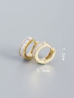 1 Pair Simple Style Shiny Geometric Inlay Copper Zircon Earrings main image 3