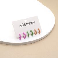 1 Set Casual Cute Simple Style Solid Color Alloy Earrings main image 6