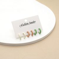 1 Set Casual Cute Simple Style Solid Color Alloy Earrings sku image 3