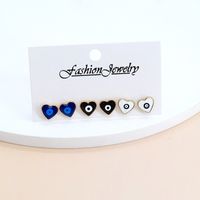 1 Set Cute Simple Style Heart Shape Alloy Ear Studs main image 4