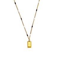 Edelstahl 304 18 Karat Vergoldet Elegant Strassenmode Überzug Geometrisch Halskette Mit Anhänger main image 7
