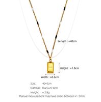 Edelstahl 304 18 Karat Vergoldet Elegant Strassenmode Überzug Geometrisch Halskette Mit Anhänger main image 2