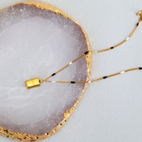 Edelstahl 304 18 Karat Vergoldet Elegant Strassenmode Überzug Geometrisch Halskette Mit Anhänger main image 5