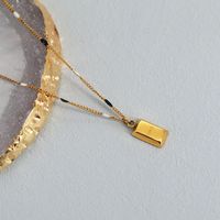 Edelstahl 304 18 Karat Vergoldet Elegant Strassenmode Überzug Geometrisch Halskette Mit Anhänger main image 3