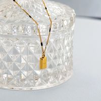 Edelstahl 304 18 Karat Vergoldet Elegant Strassenmode Überzug Geometrisch Halskette Mit Anhänger main image 4