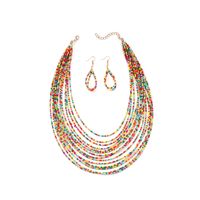 Ethnic Style Streetwear Colorful Alloy Women's Earrings Necklace sku image 2