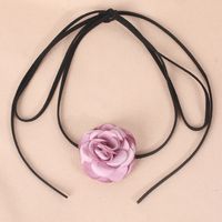 Simple Style Commute Flower Alloy Patchwork Women's Choker sku image 1