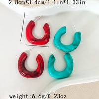 1 Pair Casual Simple Style Roman Style U Shape 304 Stainless Steel Arylic Ear Studs main image 2