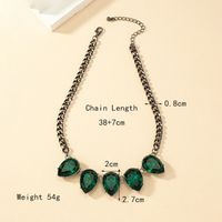 Glam Vintage Style Lady Water Droplets Alloy Plating Inlay Artificial Gemstones Women's Choker main image 6