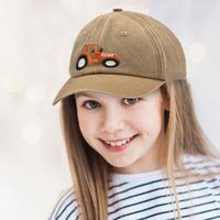 Children Unisex Casual Car Embroidery Curved Eaves Baseball Cap main image 4