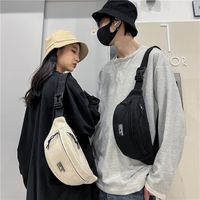 Unisex Preppy Style Streetwear Sports Solid Color Nylon Waist Bags main image 1
