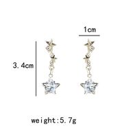 1 Pair Fairy Style Star Inlay Alloy Artificial Diamond Drop Earrings main image 5