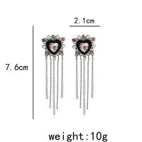 1 Pair Simple Style Heart Shape Inlay Alloy Zircon Drop Earrings main image 7