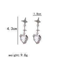 1 Pair Classic Style Heart Shape Alloy Drop Earrings main image 6