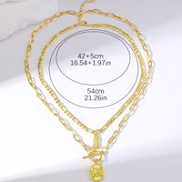 Punk Streetwear Boots Alloy Gold Plated Women's Pendant Necklace main image 4