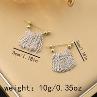 1 Pair Basic Solid Color Alloy Drop Earrings main image 7