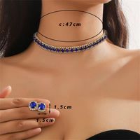 Elegant Glam Luxurious Geometric Alloy Inlay Rhinestones Women's Earrings Necklace sku image 3