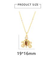 Simple Style Pumpkin Car Copper 18k Gold Plated Crystal Zircon Pendant Necklace In Bulk main image 2