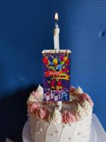 Birthday Geometric Plastic Paraffin Birthday Candle sku image 1