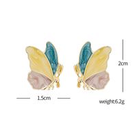 1 Pair Lady Butterfly Enamel Alloy Ear Studs main image 6
