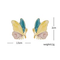 1 Paire Dame Papillon Émail Alliage Boucles D'oreilles main image 6