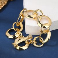 Punk Simple Style Geometric Copper 18k Gold Plated Bracelets In Bulk main image 3