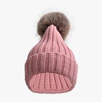 Unisex Casual Sports Solid Color Eaveless Wool Cap main image 4